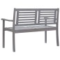 vidaXL 2-Sitzer-Gartenbank mit Auflage 120 cm Grau Eukalyptusholz vidaXL 2-Sitzer-Gartenbank mit Auflage 120 cm Grau Eukalyptusholz