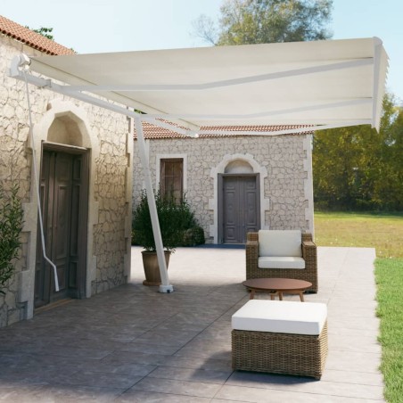 Standmarkise Einziehbar Handbetrieben 600x350 cm Creme