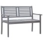 vidaXL 2-Sitzer-Gartenbank mit Auflage 120 cm Grau Eukalyptusholz vidaXL 2-Sitzer-Gartenbank mit Auflage 120 cm Grau Eukalyptusholz