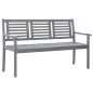 vidaXL 3-Sitzer-Gartenbank mit Auflage 150 cm Grau Eukalyptusholz vidaXL 3-Sitzer-Gartenbank mit Auflage 150 cm Grau Eukalyptusholz