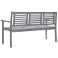 vidaXL 3-Sitzer-Gartenbank mit Auflage 150 cm Grau Eukalyptusholz vidaXL 3-Sitzer-Gartenbank mit Auflage 150 cm Grau Eukalyptusholz