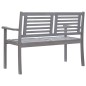 vidaXL 2-Sitzer-Gartenbank mit Auflage 120 cm Grau Eukalyptusholz vidaXL 2-Sitzer-Gartenbank mit Auflage 120 cm Grau Eukalyptusholz