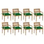 vidaXL Batavia-Stühle mit Kissen 8 Stk. Massivholz Teak vidaXL Batavia-Stühle mit Kissen 8 Stk. Massivholz Teak