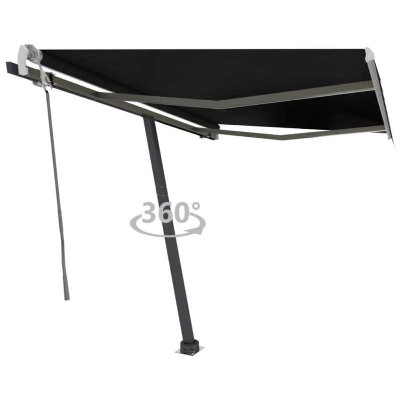 Standmarkise Einziehbar Handbetrieben 300x250 cm Anthrazit Standmarkise Einziehbar Handbetrieben 300x250 cm Anthrazit