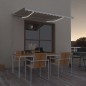 vidaXL Markise Manuell Einziehbar mit LED 300x250 cm Creme vidaXL Markise Manuell Einziehbar mit LED 300x250 cm Creme