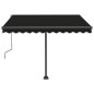 Standmarkise Einziehbar Handbetrieben 300x250 cm Anthrazit Standmarkise Einziehbar Handbetrieben 300x250 cm Anthrazit