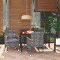 vidaXL 5-tlg. Garten-Essgruppe mit Kissen Poly Rattan Grau vidaXL 5-tlg. Garten-Essgruppe mit Kissen Poly Rattan Grau