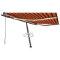 Automatische Markise mit LED & Windsensor 400x300 Orange/Braun Automatische Markise mit LED & Windsensor 400x300 Orange/Braun