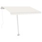 vidaXL Markise Manuell Einziehbar mit LED 300x250 cm Creme vidaXL Markise Manuell Einziehbar mit LED 300x250 cm Creme