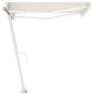 vidaXL Markise Manuell Einziehbar mit LED 300x250 cm Creme vidaXL Markise Manuell Einziehbar mit LED 300x250 cm Creme