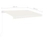 vidaXL Markise Manuell Einziehbar mit LED 300x250 cm Creme vidaXL Markise Manuell Einziehbar mit LED 300x250 cm Creme