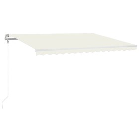 vidaXL Automatische Markise mit LED Windsensor 400x300 cm Creme