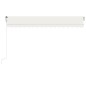 vidaXL Automatische Markise mit LED Windsensor 400x300 cm Creme vidaXL Automatische Markise mit LED Windsensor 400x300 cm Creme