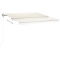 vidaXL Automatische Markise mit LED Windsensor 400x300 cm Creme vidaXL Automatische Markise mit LED Windsensor 400x300 cm Creme