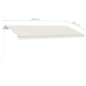 vidaXL Markise Manuell Einziehbar mit LED 400x300 cm Creme vidaXL Markise Manuell Einziehbar mit LED 400x300 cm Creme