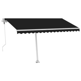 vidaXL Markise Automatisch mit LED & Windsensor 400x300 cm Anthrazit