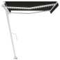 vidaXL Markise Automatisch mit LED & Windsensor 400x300 cm Anthrazit vidaXL Markise Automatisch mit LED & Windsensor 400x300 cm Anthrazit
