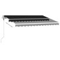 vidaXL Markise Automatisch mit LED & Windsensor 300x250 cm Anthrazit vidaXL Markise Automatisch mit LED & Windsensor 300x250 cm Anthrazit