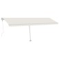vidaXL Automatische Markise mit LED & Windsensor 600x300 cm Creme vidaXL Automatische Markise mit LED & Windsensor 600x300 cm Creme