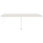 vidaXL Automatische Markise mit LED & Windsensor 600x300 cm Creme vidaXL Automatische Markise mit LED & Windsensor 600x300 cm Creme