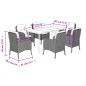 vidaXL 7-tlg. Garten-Essgruppe mit Kissen Beige Poly Rattan vidaXL 7-tlg. Garten-Essgruppe mit Kissen Beige Poly Rattan