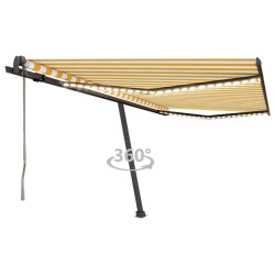 Automatische Markise mit LED & Windsensor 400x350 Gelb/Weiß
