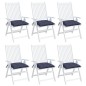 vidaXL Stuhlkissen 6 Stk. Marineblau 40x40x7 cm Oxford-Gewebe vidaXL Stuhlkissen 6 Stk. Marineblau 40x40x7 cm Oxford-Gewebe