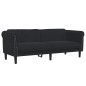 vidaXL Sofa 3-Sitzer Schwarz Samt vidaXL Sofa 3-Sitzer Schwarz Samt