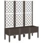 vidaXL Pflanzkübel mit Rankgitter Braun 120x40x142 cm PP vidaXL Pflanzkübel mit Rankgitter Braun 120x40x142 cm PP