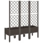 vidaXL Pflanzkübel mit Rankgitter Braun 120x40x142 cm PP vidaXL Pflanzkübel mit Rankgitter Braun 120x40x142 cm PP
