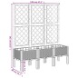 vidaXL Pflanzkübel mit Rankgitter Braun 120x40x142 cm PP vidaXL Pflanzkübel mit Rankgitter Braun 120x40x142 cm PP