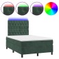 vidaXL Boxspringbett mit Matratze & LED Dunkelgrün 120x190 cm Samt vidaXL Boxspringbett mit Matratze & LED Dunkelgrün 120x190 cm Samt