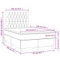 vidaXL Boxspringbett mit Matratze & LED Dunkelgrün 120x190 cm Samt vidaXL Boxspringbett mit Matratze & LED Dunkelgrün 120x190 cm Samt