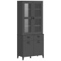 vidaXL Highboard VIKEN Anthrazit 80x40x190 cm Massivholz Kiefer vidaXL Highboard VIKEN Anthrazit 80x40x190 cm Massivholz Kiefer
