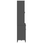 vidaXL Highboard VIKEN Anthrazit 80x40x190 cm Massivholz Kiefer vidaXL Highboard VIKEN Anthrazit 80x40x190 cm Massivholz Kiefer
