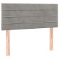 vidaXL Boxspringbett mit Matratze & LED Hellgrau 120x190 cm Samt vidaXL Boxspringbett mit Matratze & LED Hellgrau 120x190 cm Samt