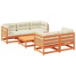 vidaXL 6-tlg. Garten-Sofagarnitur mit Kissen Wachsbraun Kiefernholz vidaXL 6-tlg. Garten-Sofagarnitur mit Kissen Wachsbraun Kiefernholz