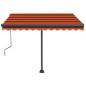 Standmarkise Einziehbar Handbetrieben 350x250 cm Orange/Braun Standmarkise Einziehbar Handbetrieben 350x250 cm Orange/Braun