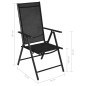 vidaXL 5-tlg. Garten-Essgruppe Aluminium Schwarz vidaXL 5-tlg. Garten-Essgruppe Aluminium Schwarz