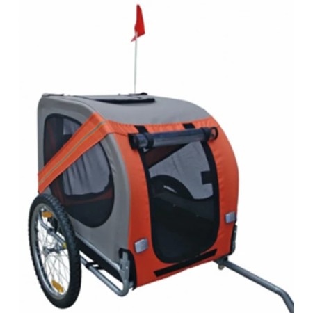 vidaXL Hunde-Fahrradanhänger Orange 