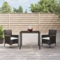 vidaXL 3-tlg. Garten-Essgruppe mit Kissen Schwarz Poly Rattan vidaXL 3-tlg. Garten-Essgruppe mit Kissen Schwarz Poly Rattan
