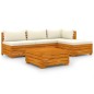 vidaXL 5-tlg. Garten-Lounge-Set mit Kissen Massivholz Akazie vidaXL 5-tlg. Garten-Lounge-Set mit Kissen Massivholz Akazie