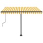 Automatische Markise mit LED & Windsensor 300x250 cm Gelb/Weiß Automatische Markise mit LED & Windsensor 300x250 cm Gelb/Weiß