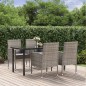 vidaXL 5-tlg. Garten-Essgruppe mit Kissen Anthrazit Poly Rattan vidaXL 5-tlg. Garten-Essgruppe mit Kissen Anthrazit Poly Rattan