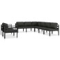 vidaXL 8-tlg. Garten-Lounge-Set mit Kissen Aluminium Anthrazit vidaXL 8-tlg. Garten-Lounge-Set mit Kissen Aluminium Anthrazit