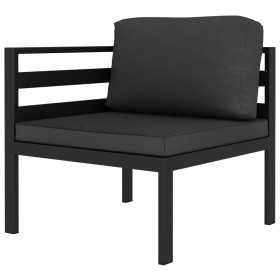 vidaXL 8-tlg. Garten-Lounge-Set mit Kissen Aluminium Anthrazit  