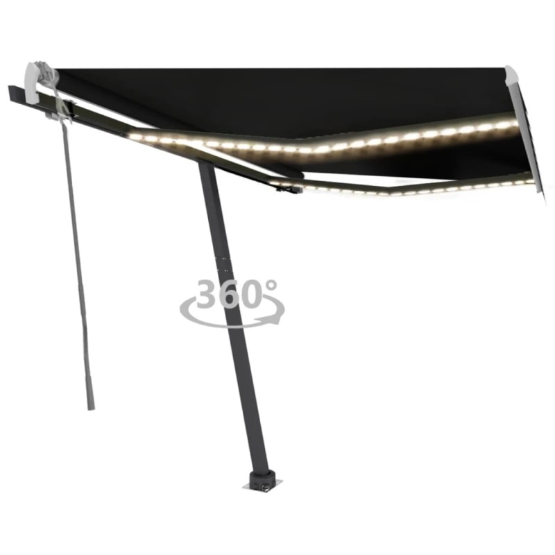 Gelenkarmmarkise mit LED 350x250 cm Anthrazit Gelenkarmmarkise mit LED 350x250 cm Anthrazit