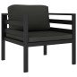 vidaXL 5-tlg. Garten-Sofagarnitur mit Kissen Aluminium Anthrazit vidaXL 5-tlg. Garten-Sofagarnitur mit Kissen Aluminium Anthrazit