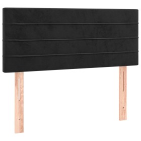 vidaXL Kopfteil Schwarz 100x5x78/88 cm Samt