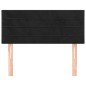 vidaXL Kopfteil Schwarz 100x5x78/88 cm Samt